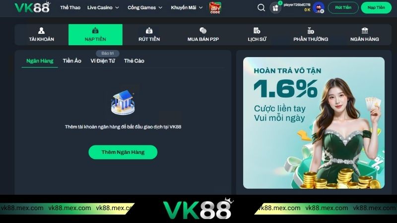 Kênh đổi thưởng trên VK88