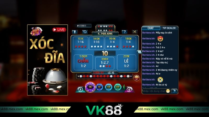 Mẹo chơi xóc đĩa VK88 hiệu quả