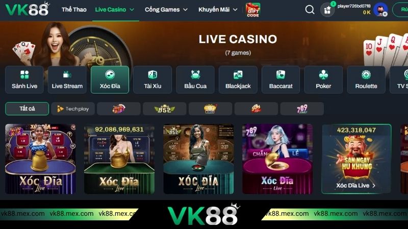 Thế mạnh của tựa game xóc đĩa VK88 